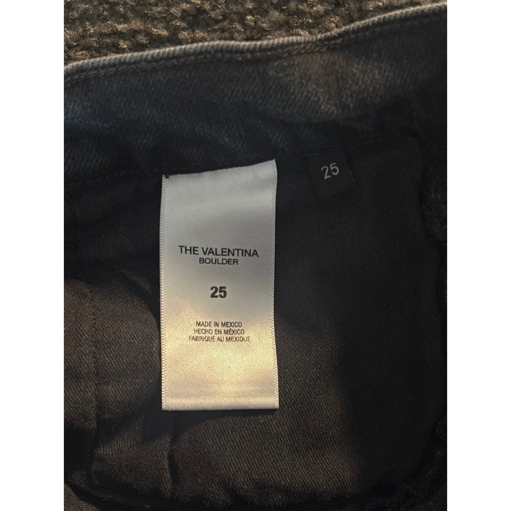 Favorite Daughter The Valentina High Rise Straight Leg Jeans Black Wash Size 25 - Picture 7 of 11